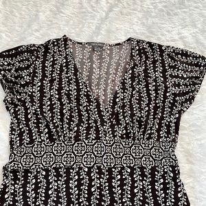 Light and pretty wrap neckline dress